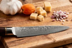 Couteau universel 13cm Fukito Ébène Damas martelé