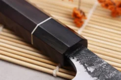 Couteau universel 12cm japonais artisanal Naoki Mazaki WS2 Black Nashiji