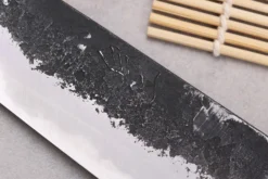 Couteau universel 15cm japonais artisanal Naoki Mazaki WS2 Black Nashiji