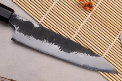 Couteau universel 15cm japonais artisanal Naoki Mazaki WS2 Black Nashiji