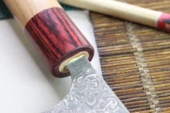 Couteau universel japonais artisanal Yoshimi Kato 12cm VG10 Nickel Damascus cerisier