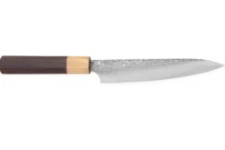 Couteau universel japonais artisanal Kei Kobayashi Damas Octogone 15cm