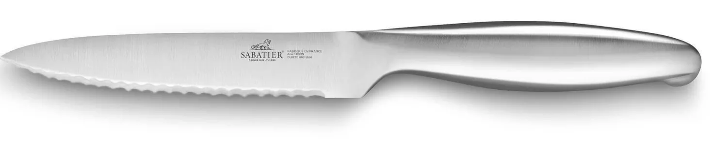 Couteau universel Sabatier Fuso Nitro+ lame dentelée Sandvik 12cm tout inox
