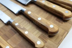 Couteau universel SABATIER Provençao 100% forgé dentelé 12cm en olivier