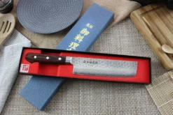 Couteau usuba japonais Kikusui Tsuchime damas 33 couches 17cm