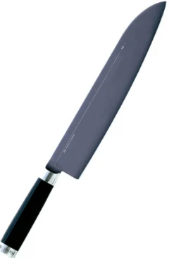 Couteau à viande Kai Michel Bras n°6 26,5cm acier inox SG2 + fourreau en bois