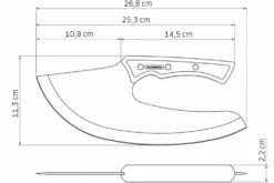 Couteau viking Tramontina Black 26,8cm manche en bois