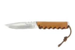 Couteau Wildsteer Baby Wild BWI0101 lame 9cm manche cuir gold + étui en cuir assorti