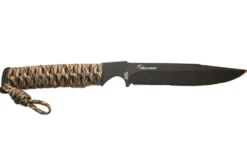 Couteau Wildsteer Kraken KRA3211 lame noire 11,8cm manche paracorde coyote + étui ambidextre
