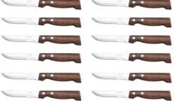 12 Couteaux à steak Arcos lame 11cm acier NITRUM® manche en bois
