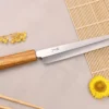 Couteau yanagiba 21cm artisanal japonais Tsunehisa AUS-8 manche en chêne