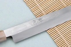 Couteau yanagiba 27cm japonais artisanal Nakamura Kaishin Ginsan Damas