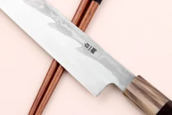 Couteau yanagiba 30cm japonais artisanal Nakamura Kaishin Suminagashi WS1