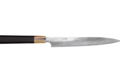 Couteau yanagiba 24cm japonais artisanal Hatsukokoro Yauji Yoshihiro Damas BS2