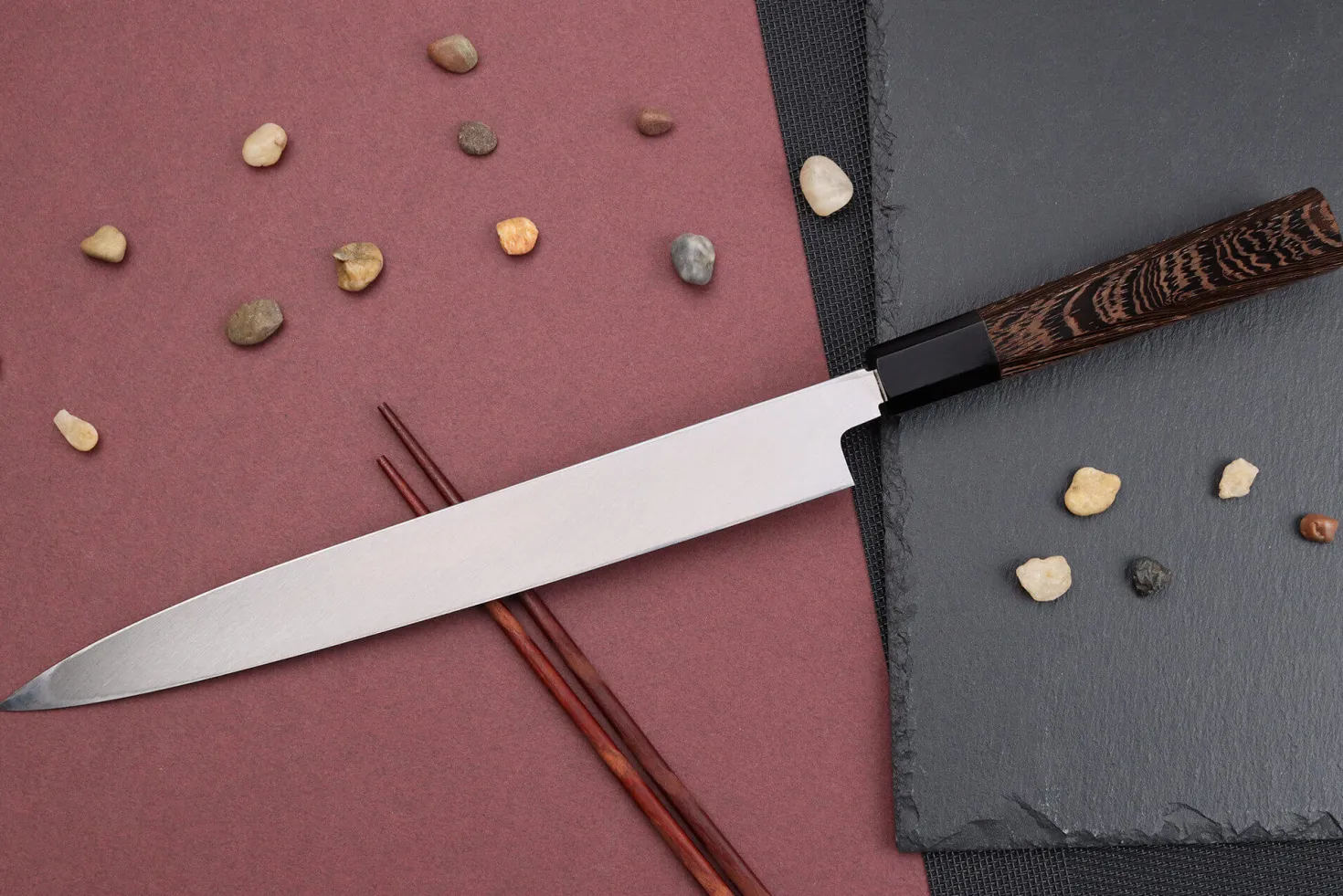Couteau yanagiba 27cm japonais artisanal Sakai Takayuki Honyaki Shoryu VG10