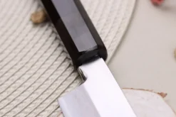 Couteau yanagiba japonais artisanal 27cm Sakai Takayuki Byakko manche en ébène + étui