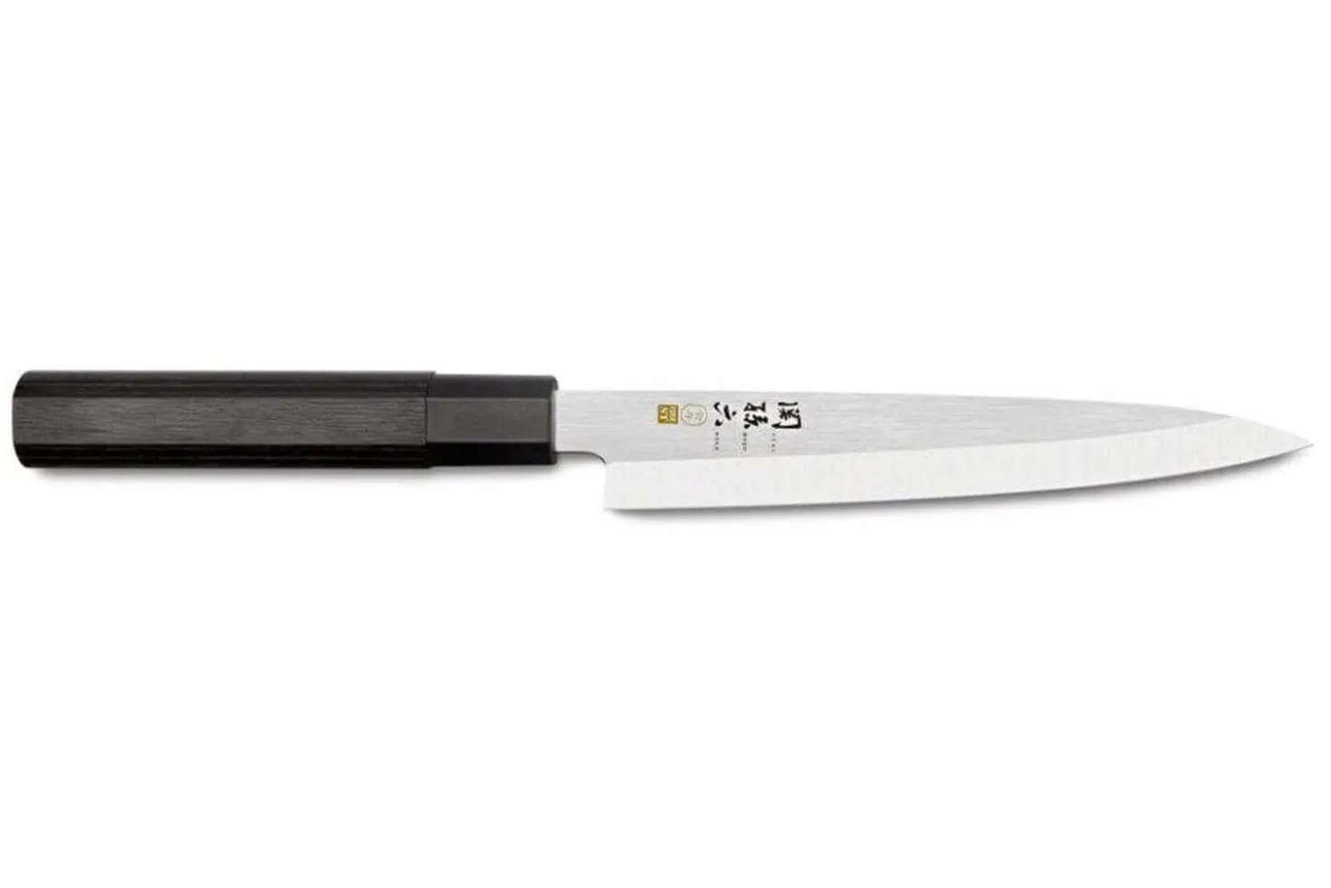 Couteau yanagiba japonais Kai Seki Magoroku Kinju acier 1K6 biseauté