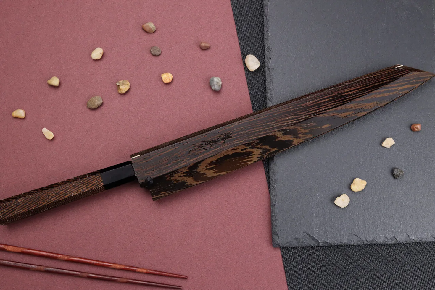 Couteau yanagiba kiritsuke 30cm japonais artisanal Sakai Takayuki Honyaki Shoryu VG10