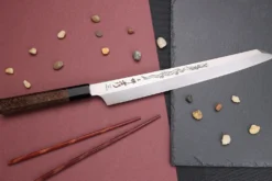 Couteau yanagiba kiritsuke 30cm japonais artisanal Sakai Takayuki Honyaki Shoryu VG10