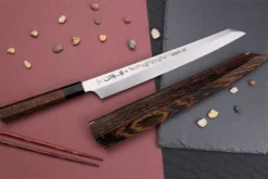 Couteau yanagiba kiritsuke 30cm japonais artisanal Sakai Takayuki Honyaki Shoryu VG10