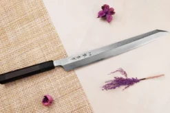 Couteau yanagiba kiritsuke 30cm japonais artisanal Sakai Takayuki Seiryu damas