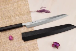 Couteau yanagiba kiritsuke 30cm japonais artisanal Sakai Takayuki Seiryu damas