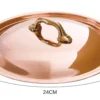 Couvercle en cuivre Mauviel M'Héritage 200B avec anse en bronze
