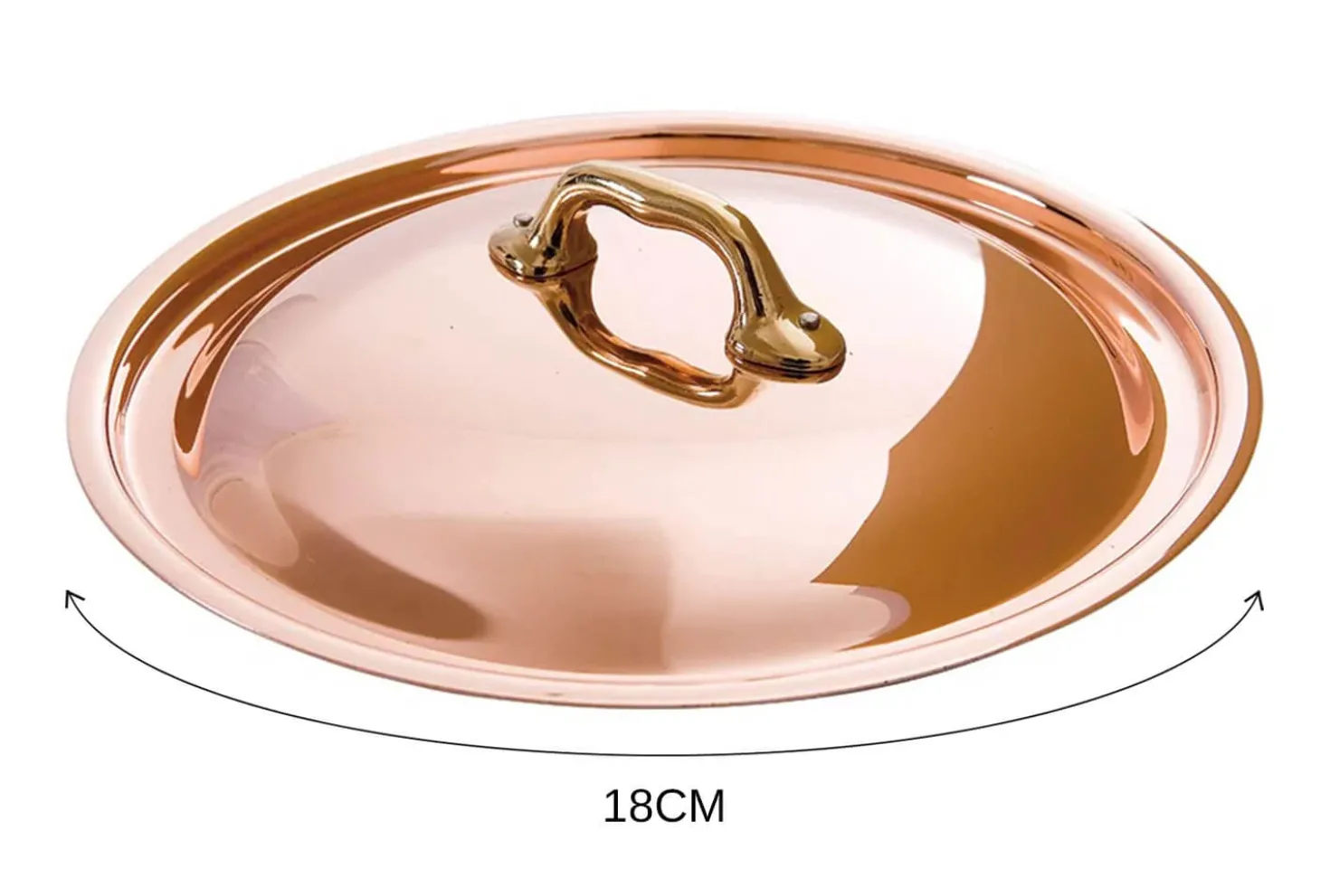 Couvercle en cuivre Mauviel M'Héritage 200B avec anse en bronze