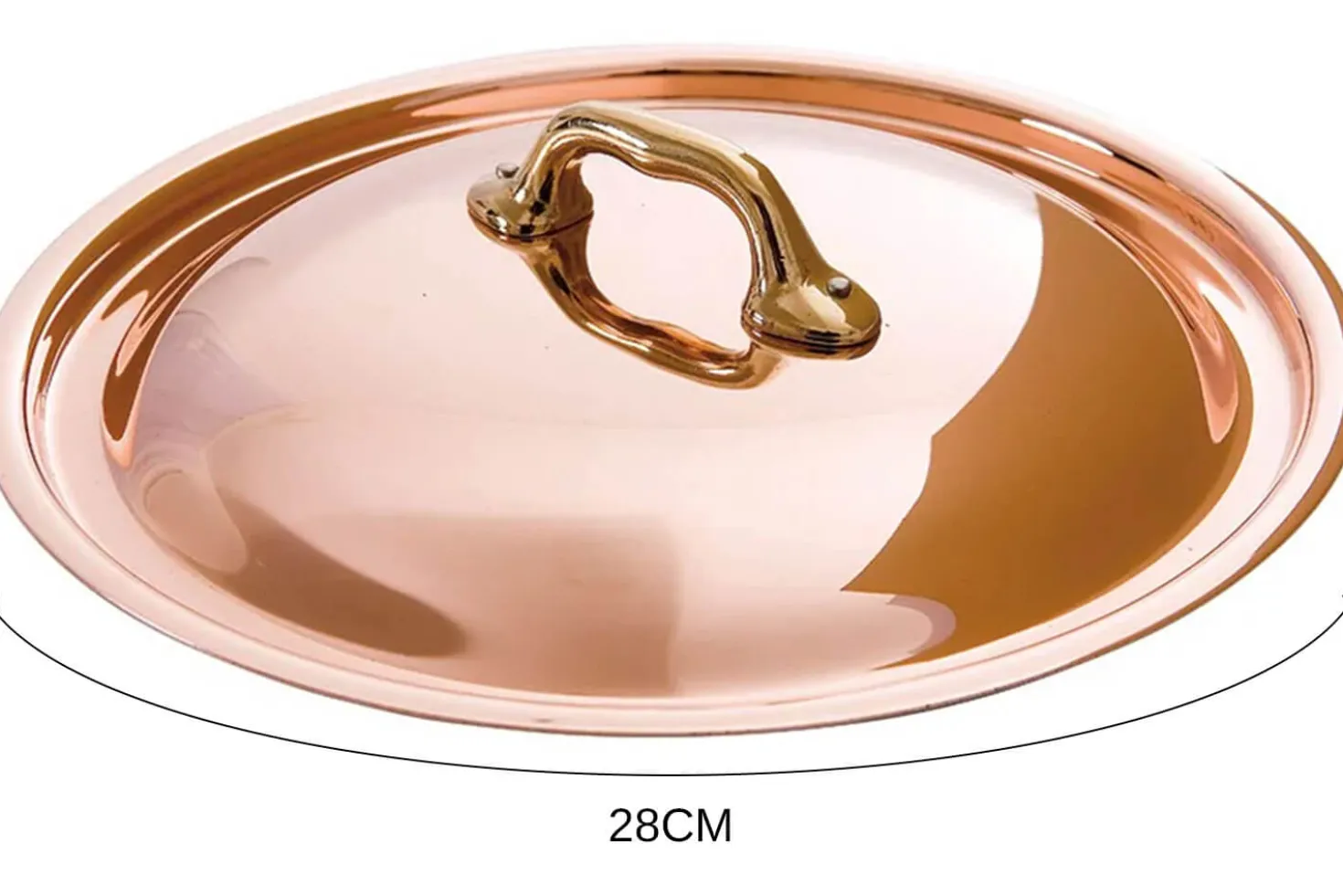 Couvercle en cuivre Mauviel M'Héritage 200B avec anse en bronze