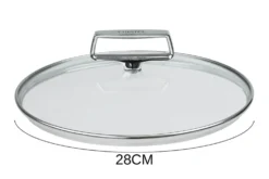 Couvercle en verre bombé Cristel Castel'Pro anse fixe en inox