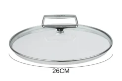 Couvercle en verre bombé Cristel Castel'Pro anse fixe en inox