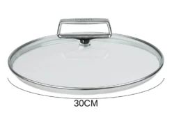 Couvercle en verre bombé Cristel Castel'Pro anse fixe en inox