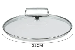 Couvercle en verre bombé Cristel Castel'Pro anse fixe en inox