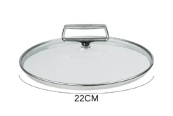 Couvercle en verre bombé Cristel Castel'Pro anse fixe en inox