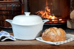 Couvercle à pain pour cocotte Cookut 28cm en céramique blanche