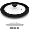 Couvercle universel Beka en verre avec bord silicone