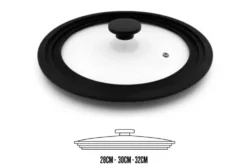 Couvercle universel Beka en verre avec bord silicone