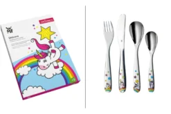 Couverts enfant 4 pièces WMF Licorne en acier inox 18/10 Cromargan