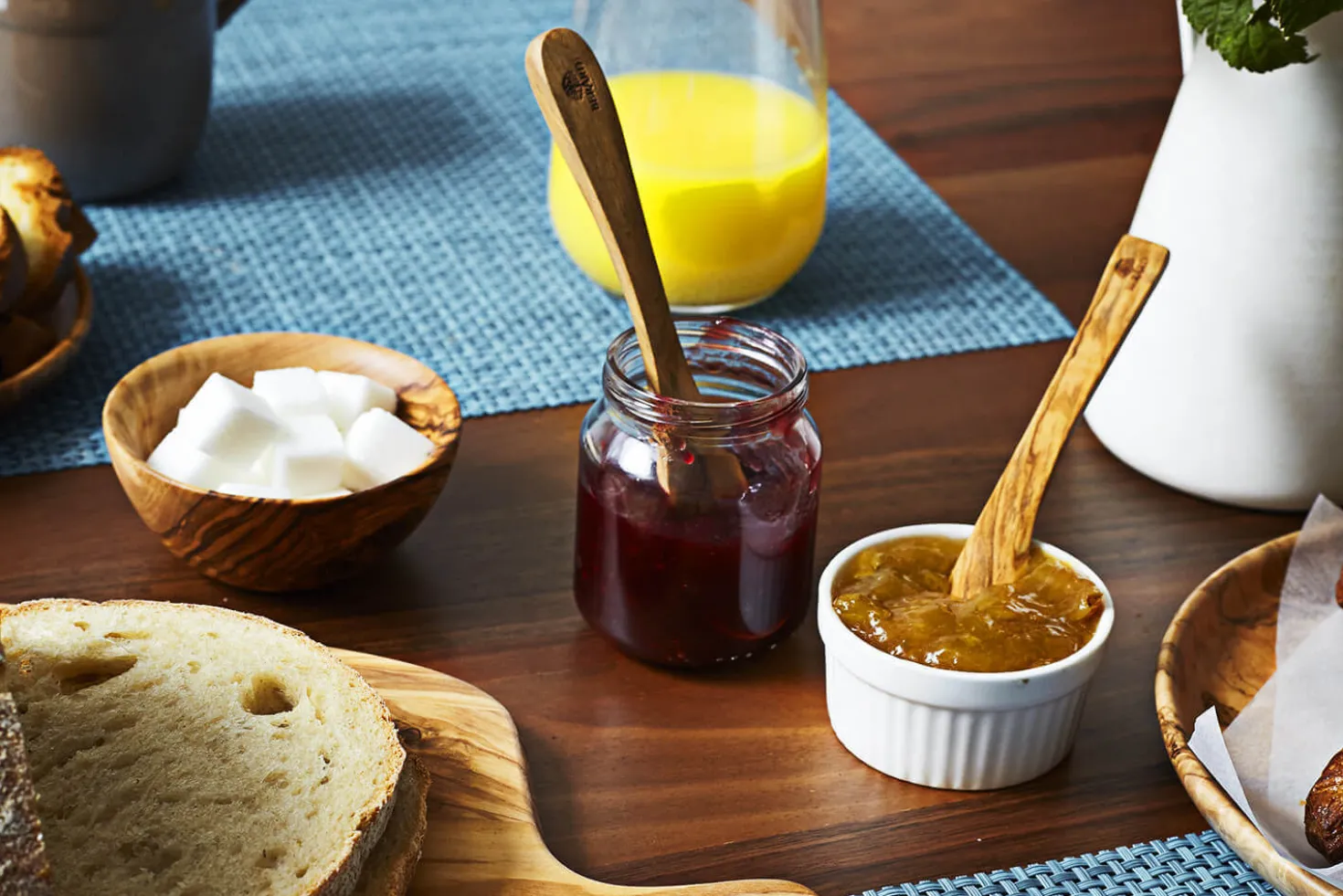 Cuillère à confiture Bérard faite main en olivier