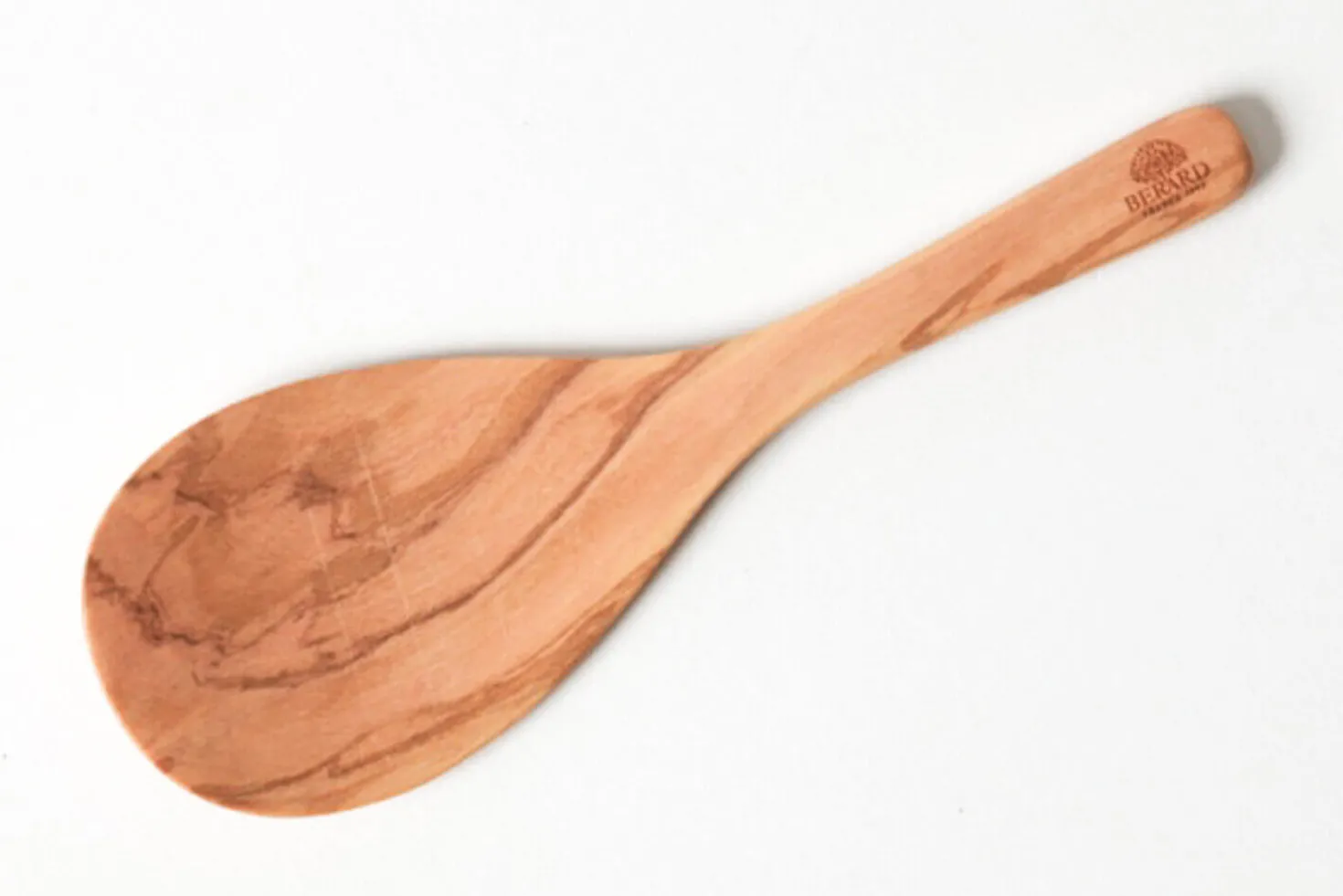 Cuillère à riz Bérard faite main en bois d'olivier 21,5cm