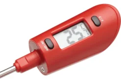 Cuillère-thermomètre KitchenCraft Home Made en silicone rouge