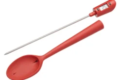 Cuillère-thermomètre KitchenCraft Home Made en silicone rouge