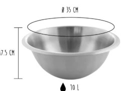 Cul de poule professionnel Matfer 100% acier inox - Diamètre 35cm