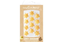 Décors en pâte d'amande Scrapcooking Étoiles dorées