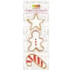 3 découpoirs Scrapcooking en inox doré - Bonhomme pain d'épice/sucre d'orge/étoile