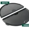 Demi-plancha réversible en fonte pour Big Green Egg Large