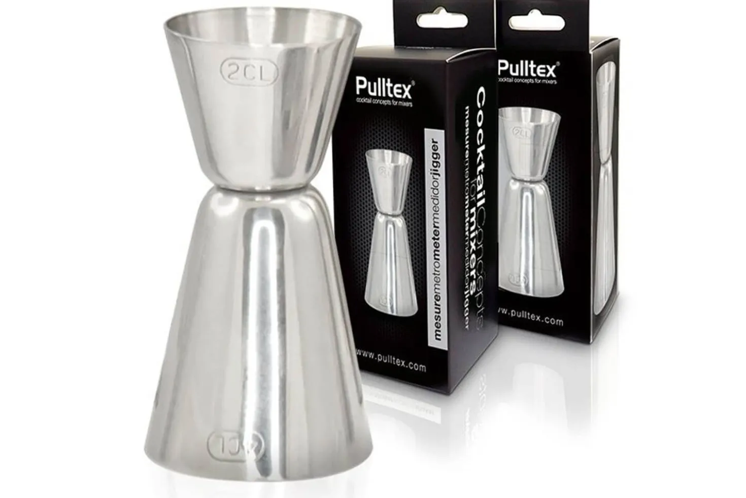 Doseur cocktail Pulltex acier inoxydable 2 et 4 cl