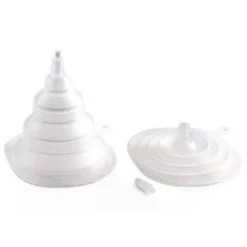 Entonnoir pliable transparent SILIKOMART + bouchon