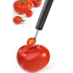 Equeuteur à tomates Triangle inox embout 2cm manche green grip