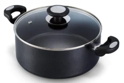 Faitout Beka Pro Induc revêtement céramique antiadhérent + couvercle en verre